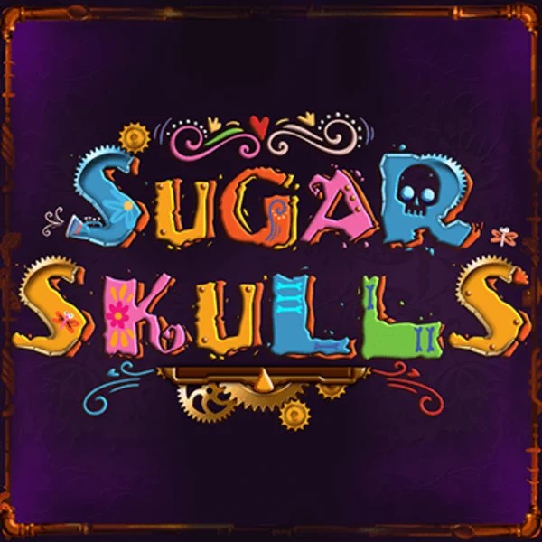 Slots logo of Sugar Skulls from Booming Games at Wild Card City Casino