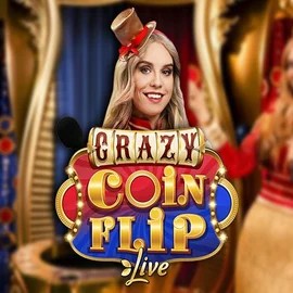 Crazy Coin Flip slot logo by Evolution at Wild Card City CasinoCrazy Coin Flip